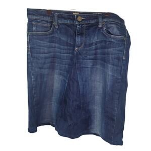 Kut From The Kloth Farrah Repurposed Denim Jean Pencil Skirt Knee Length Size 10